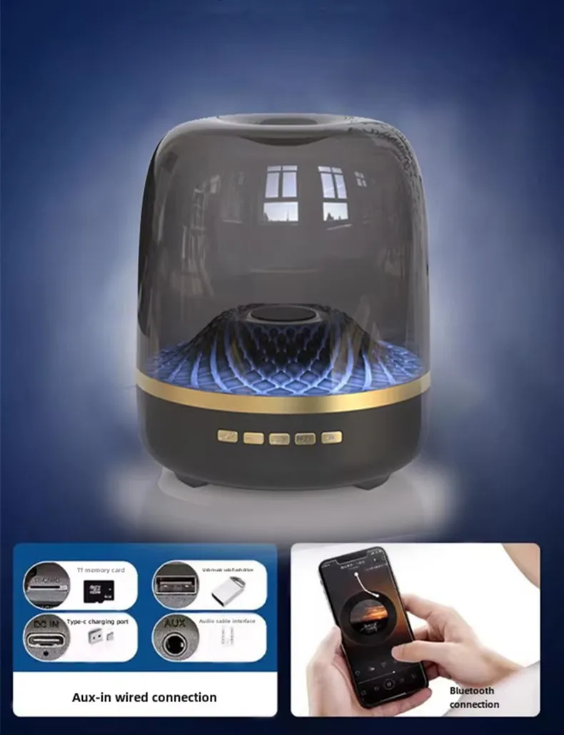 Lonvel Mini True Wireless Portable M4 BT5.3 Speaker USB-C Charger Subwoofer Som de Alta Definição Caixa de Som Multifuncional