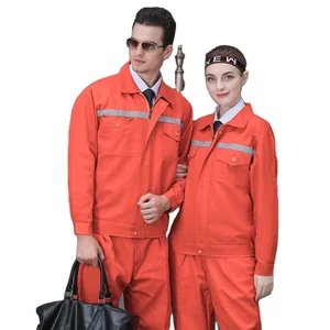 Custom Outdoor Industrial Construction Men Reflective Safety Clothing Mechanic Long Sleeves Work Labor Suit Workwear Uniform