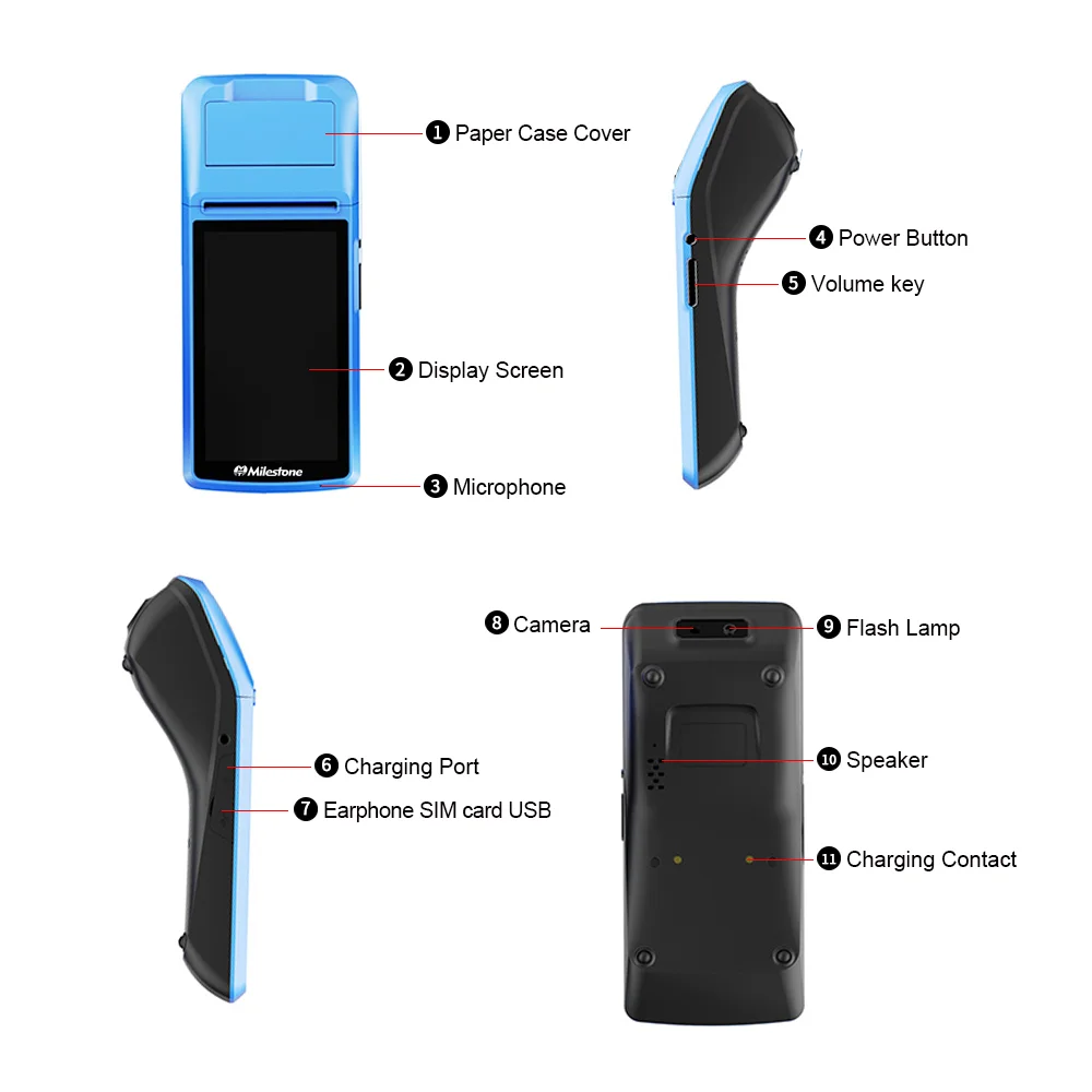 Handheld Pos Terminal  Android Wifi Mobile 3g Android Handheld Pos Touch Screen Pos Machine