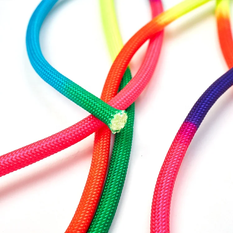 High Strength Colorful Rhythmic Gymnastics Rope Nylon Braided GYM Rope Dance Training Rope