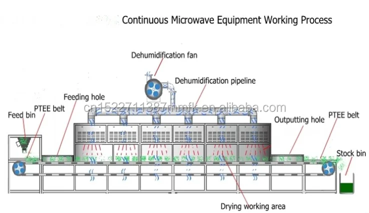 Tunnel type microwave sterilizer BEANS sterilization equipment