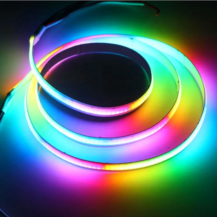 product high density super bright illusory color indoor and outdoor lighting decoration led cob 12v 220 v rgb strip light-3
