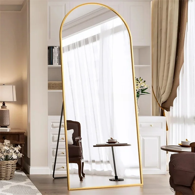 product modern large full length aluminum alloy frame floor mirror for bedroom living room decor-2