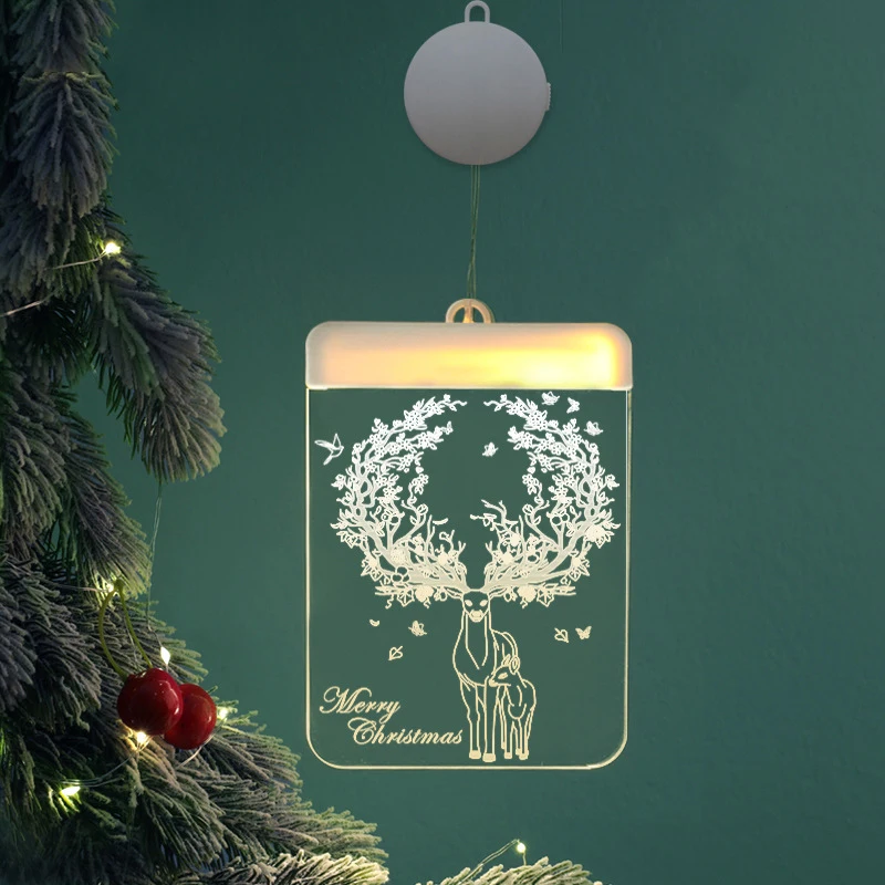 product led christmas room layout 3d lighting ins small colored lights 3d decoration lights with paste for indoor outdoor window-5