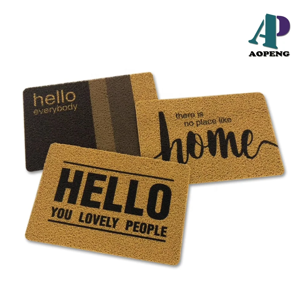 Customizable PVC Door Mat with Printed Logo Anti-Slip Outdoor Usage Welcome Entrance Floor Mat