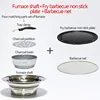 40cm furnace shaft+frybarbecue non stick plate+barbecue net