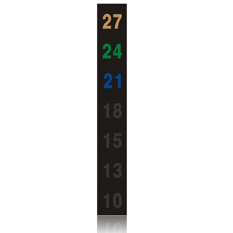 Custom temperature range room temperature LCD thermometer strip sticker