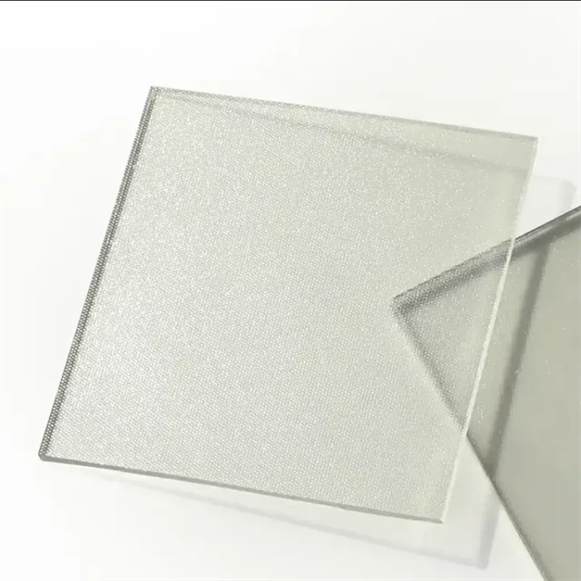 3.2mm Ultra-clear Low Iron Tempered Cloth Texture Solar Anti-glare Glass for Photovoltaic Modules