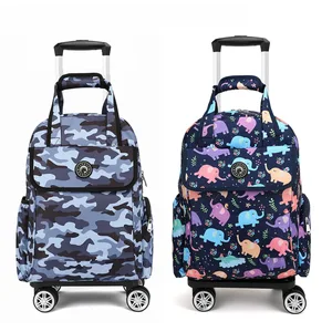Lightweight Swivel Wheel Trolley Backpack for Short Trips Women's Detachable & Foldable Carry-on Luggage Custom logo
