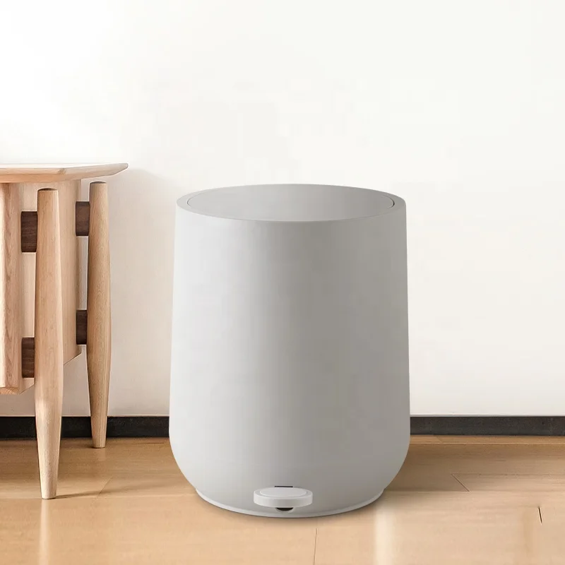 amazon hot selling abs pedal bin pedal 5l round shape waste bin