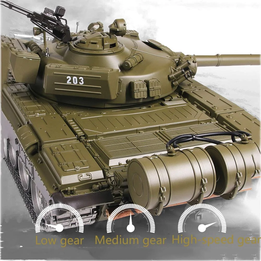 1/16 Scale Remote Control Metal Tank Model Toys with Simulation Track Sound Action and Smoke Effects Gifts for Adults & Kids