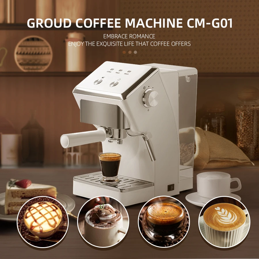Espresso Machine Electric Italian Semiauto Coffee Machine With Milk