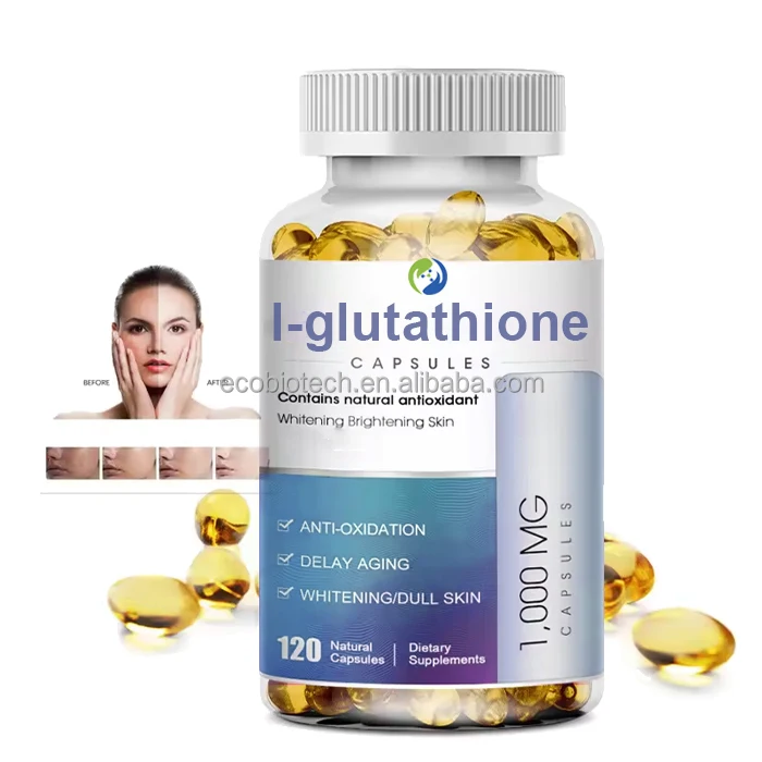 Ausreson L-glutathione Collagen Softgel Capsules Supplement Vitamine C Skin Whitening 500mg L-glutathione Softgel Capsules