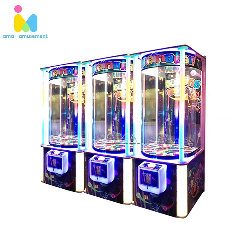 Ama Coin Operated Happy Bouncing Lucky Throw Ball Arcade Redemption Prizes Crane Games Machines