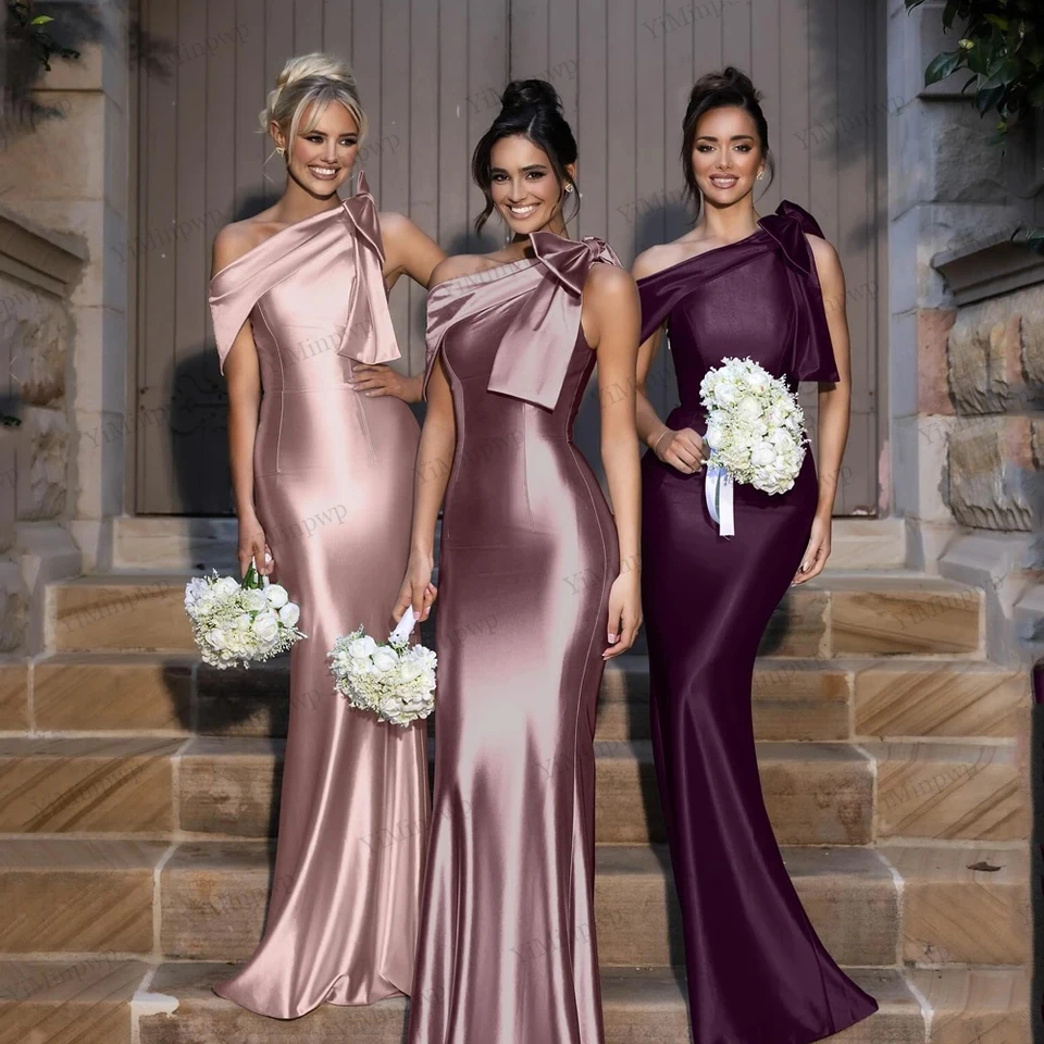 black off shoulder bridesmaid dress Off-the-shoulder Lace-up Dress With Slit Black main image 0