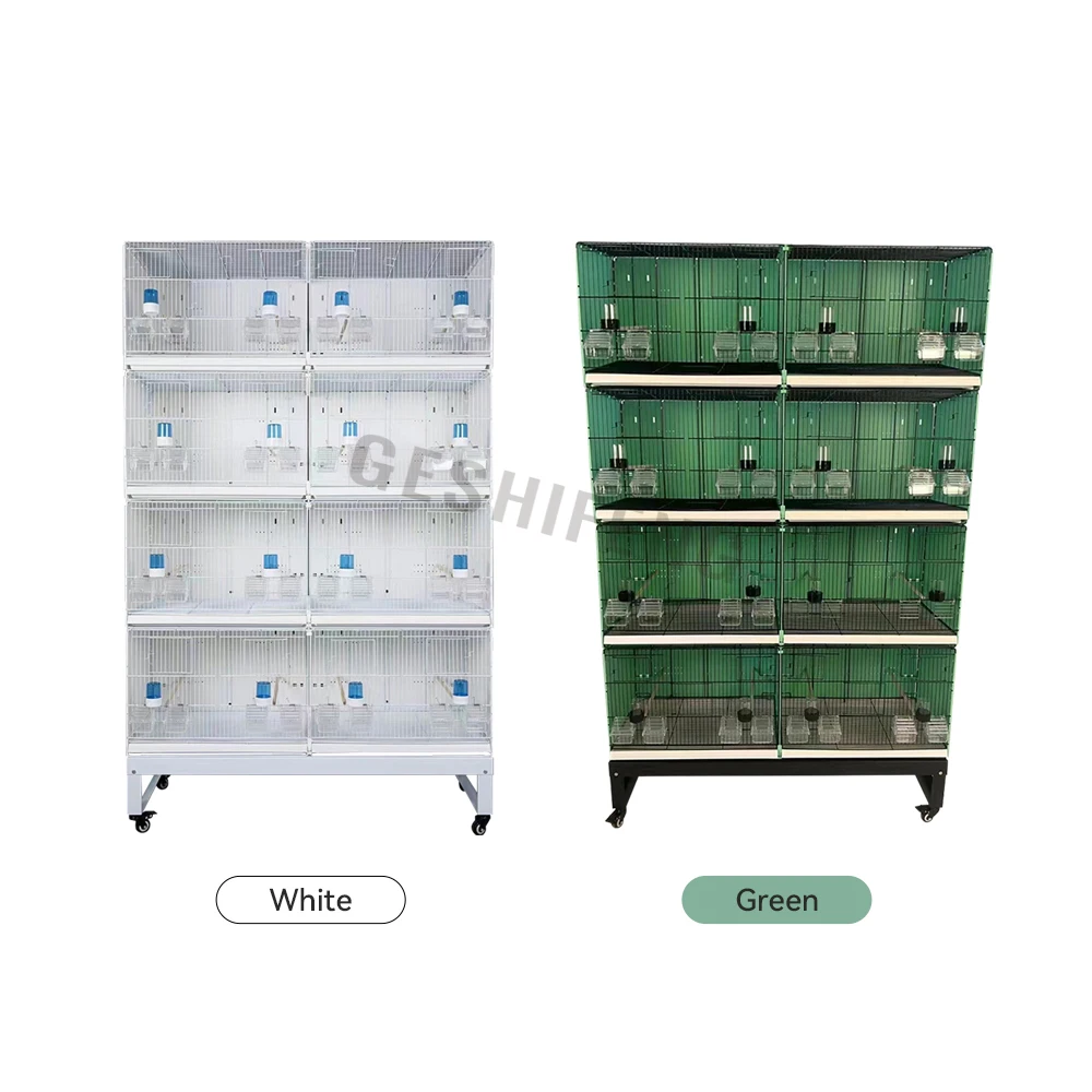 Stackable Divided Breeder Breeding Parakeet Bird Cage for Canaries Cockatiels Lovebirds Finches Budgies Parrots with Feeder Box