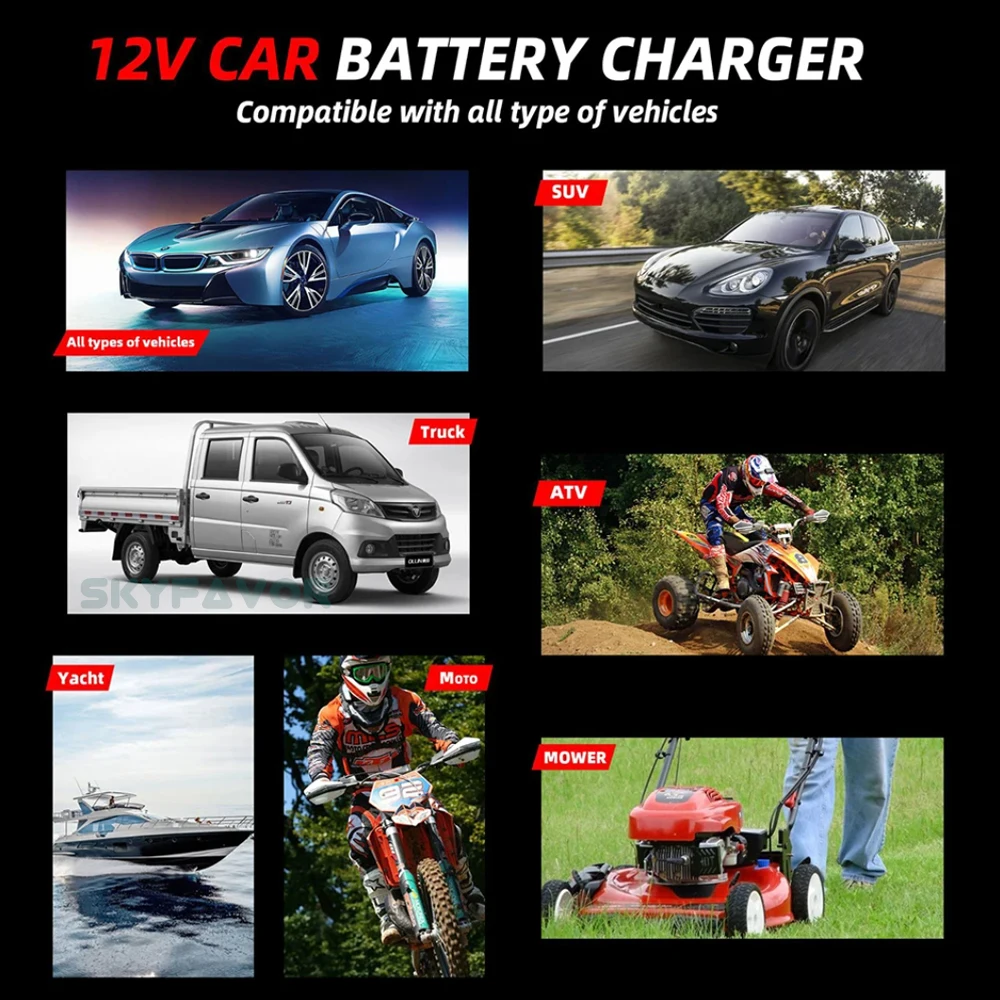 Smart mini 12V 24V battery charger 12V 24V 25A 20A 15A 10A 5A Adjustable current high power lead acid lifepo4 battery charger