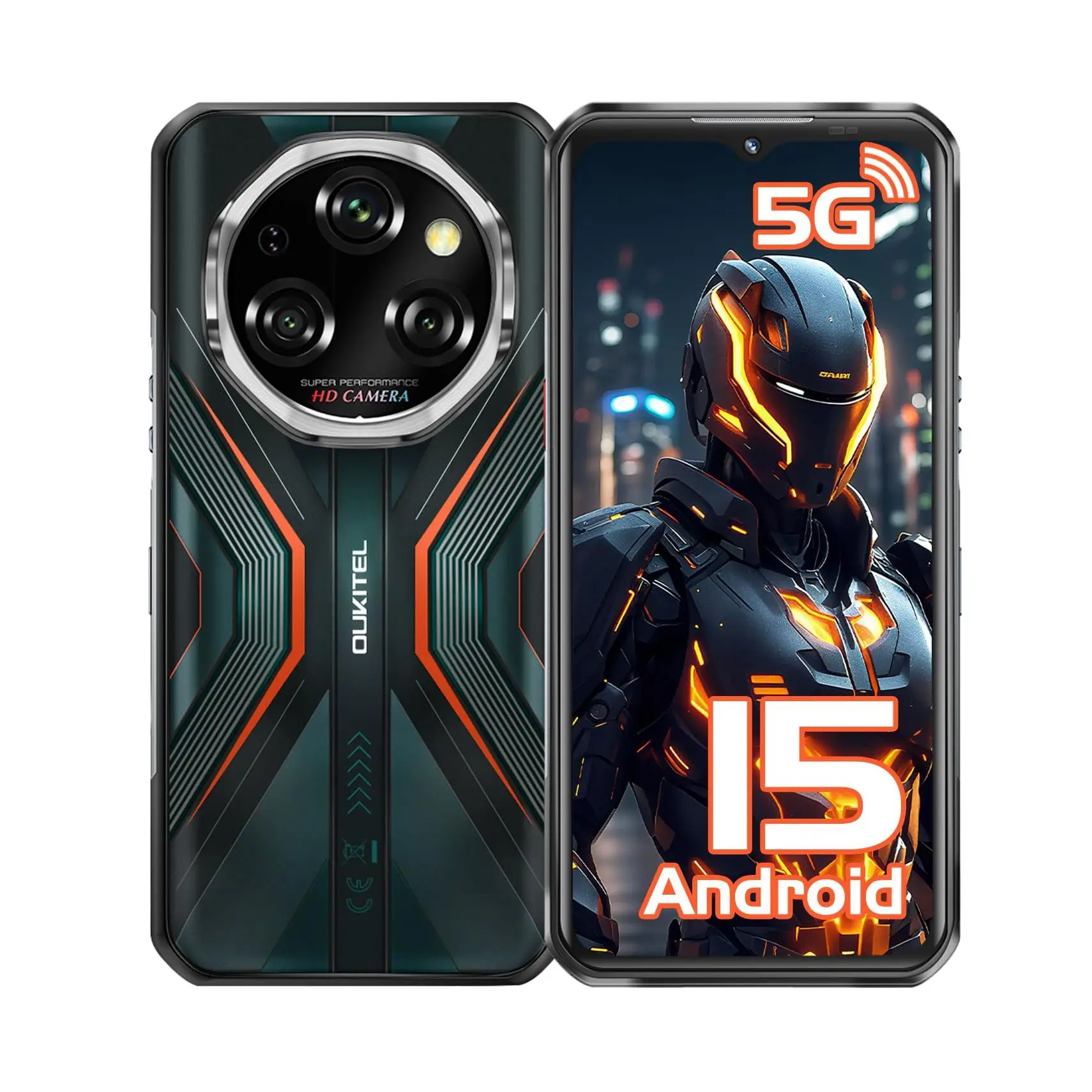 OUKITEL WP55 Pro Rugged Smartphone 5G Android 15-48GB+512GB Telefono