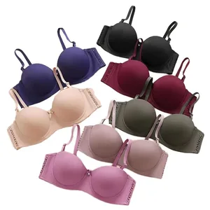 Best Seller Lift Adjustable Straps Back Closure Back Closure Basic Tank Sewing BrasSide  Flexible Strap Non-slip Strapless Bras