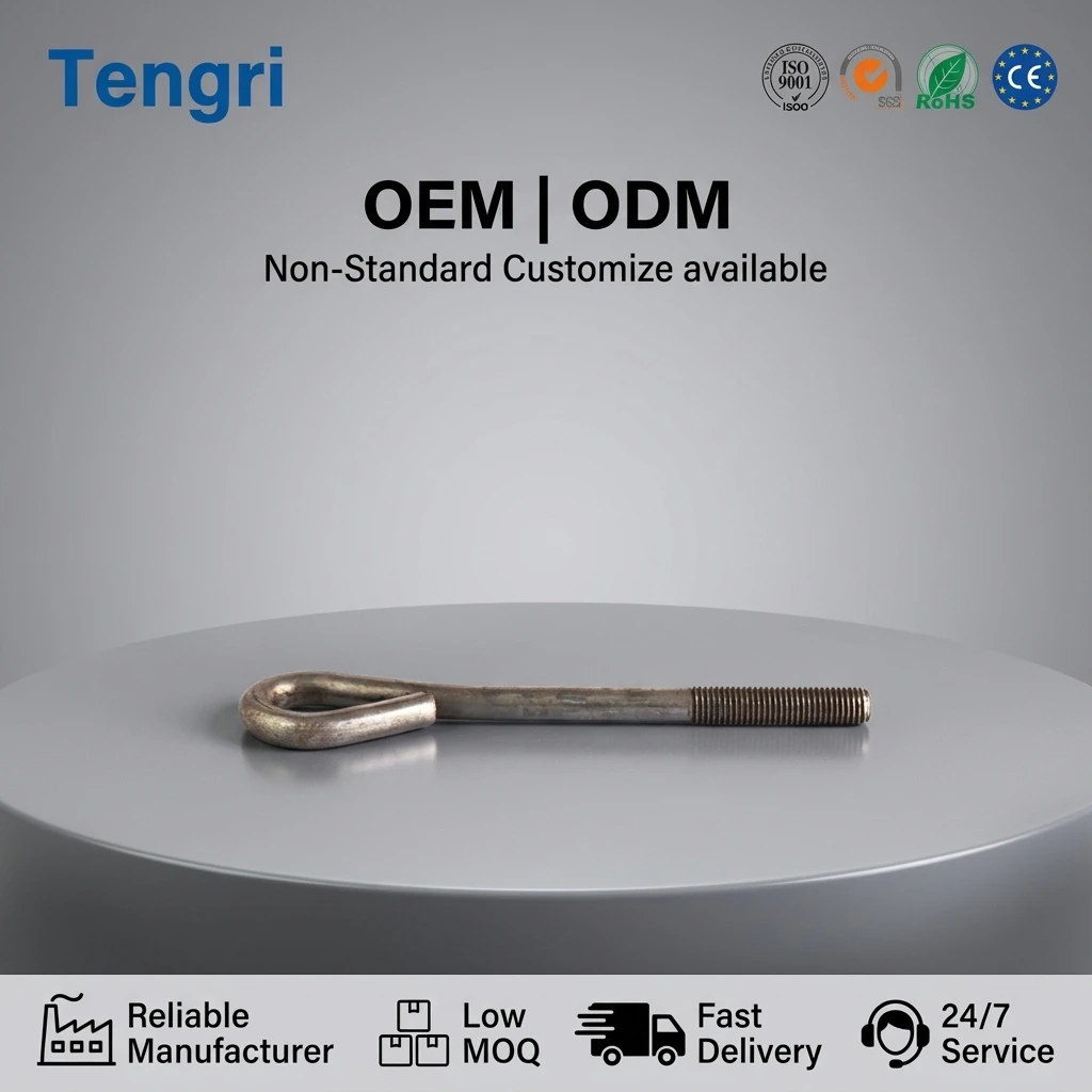 D Type Foundation Anchor Bolt M27 Zinc Plated Steel CLASS 4 From Shanghai Factory
