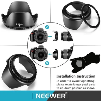 Neewer 55mm Professional UV CPL Fld Lens Filter+ND Neutral Density Filter (ND2/ND4/ND8) for A37 A55 A57 A65 A77 A100 detail image
