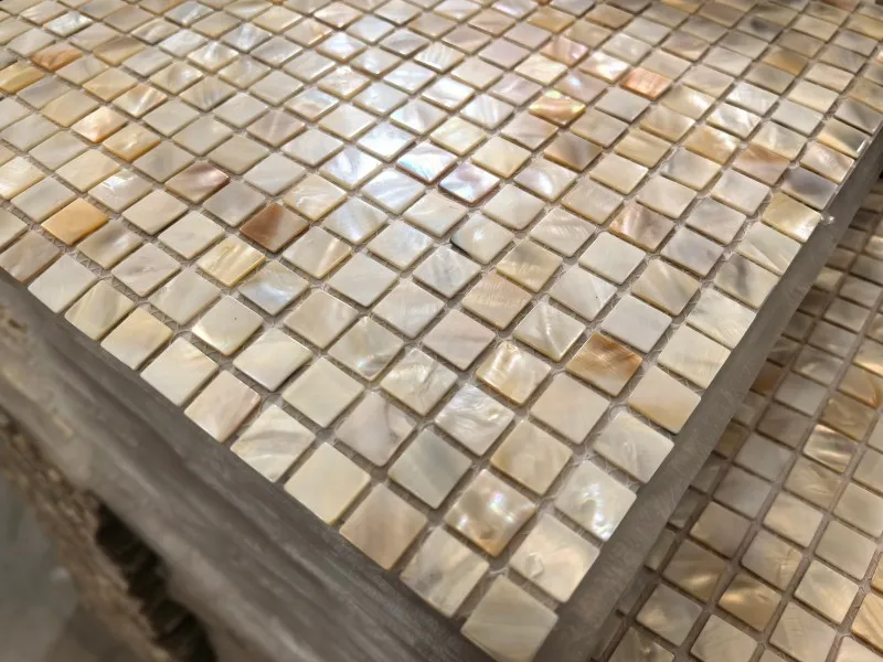 product white natural mother of pearl brick shell mosaic modern waterjet medallion mixed with marble for interior wall-6