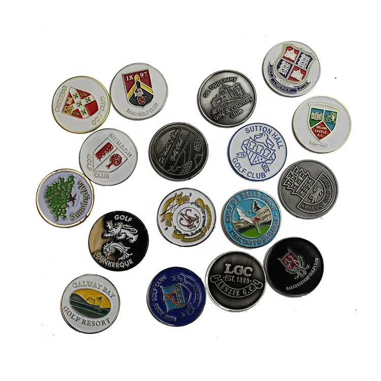 Personalized Golf Ball Markers Single Side Custom Logo Golf Ball Mark supplier