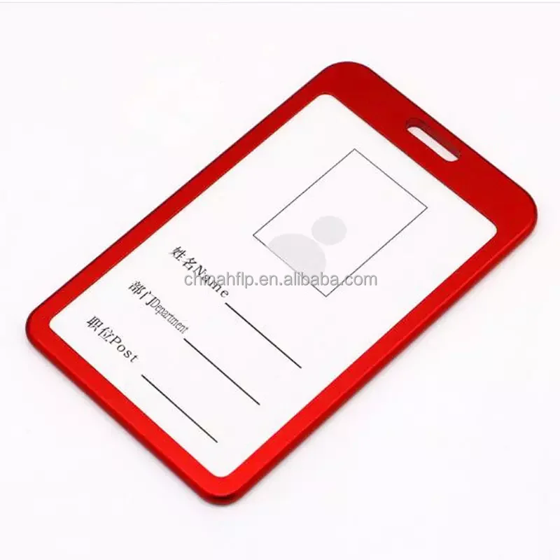 Aluminum Alloy Id Credit Name Card Badge Holder Cover Metal Zinc Alloy Business Card Holder