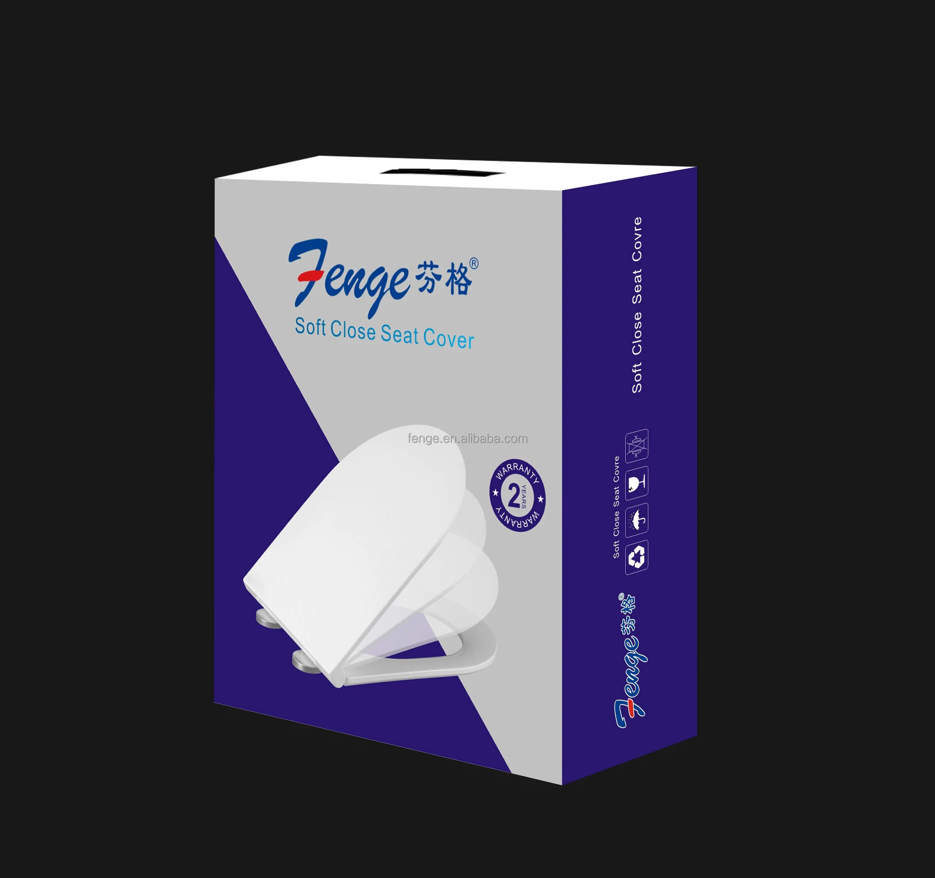 U129 Bathroom D Shape Uf Toilet Seat Cover Uf Wc Pan Lid Seat Cover For