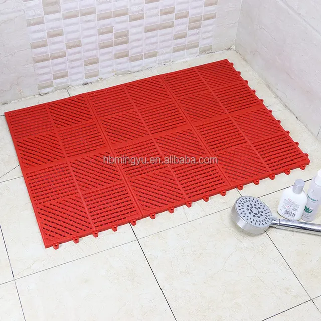 Drainage mat non-slip swimming pool tile interlocking design anti slip mat