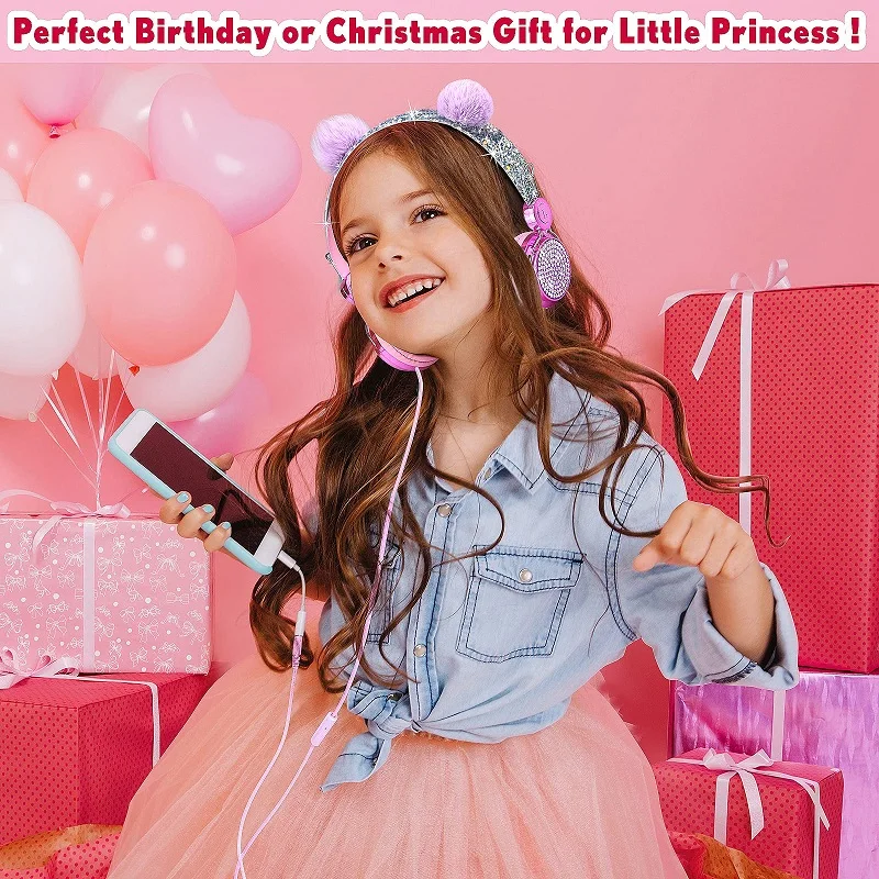 Foldable Overear Kindergartenheadset With Inline Microphone