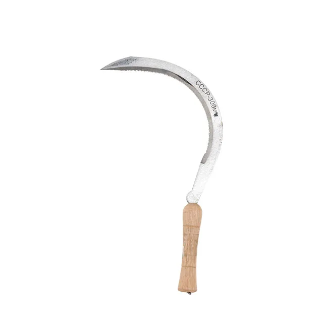 Grass Sickle Harvesting Sickle Short Handle Farming Sickle With Wood