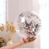 Boule transparente à paillettes de 30 cm après gonflage