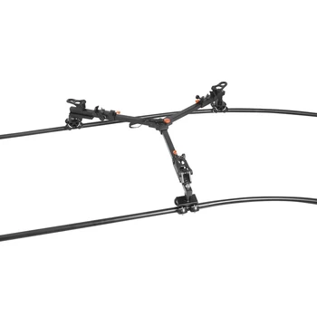 EIMAGE ED380 Portable Slider Dolly  with 4sets Straight 3sets Curved Track Rail System Include Carry Bag detail image