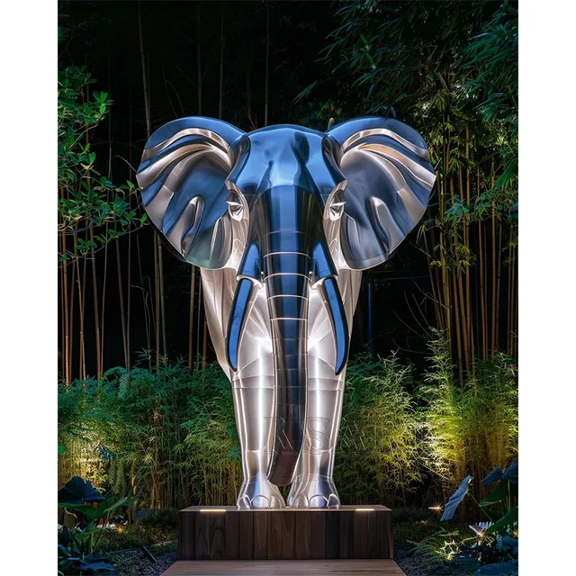 FRP Elephant Sculpture - Decorative Item for the Entrance of the Villa and the Shopping Mall