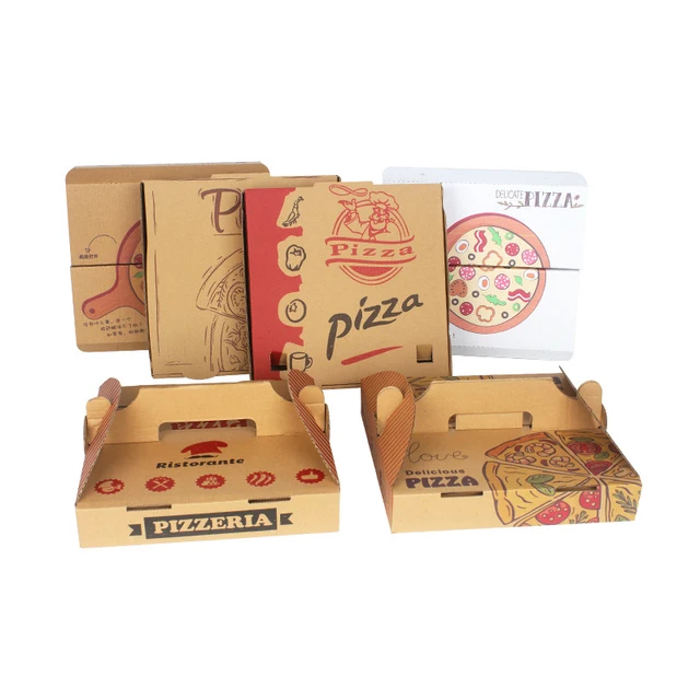 Food Grade Insulated Pizza Boxes Custom Folding Paper Carton Frozen Food Box Packaging for Pizza