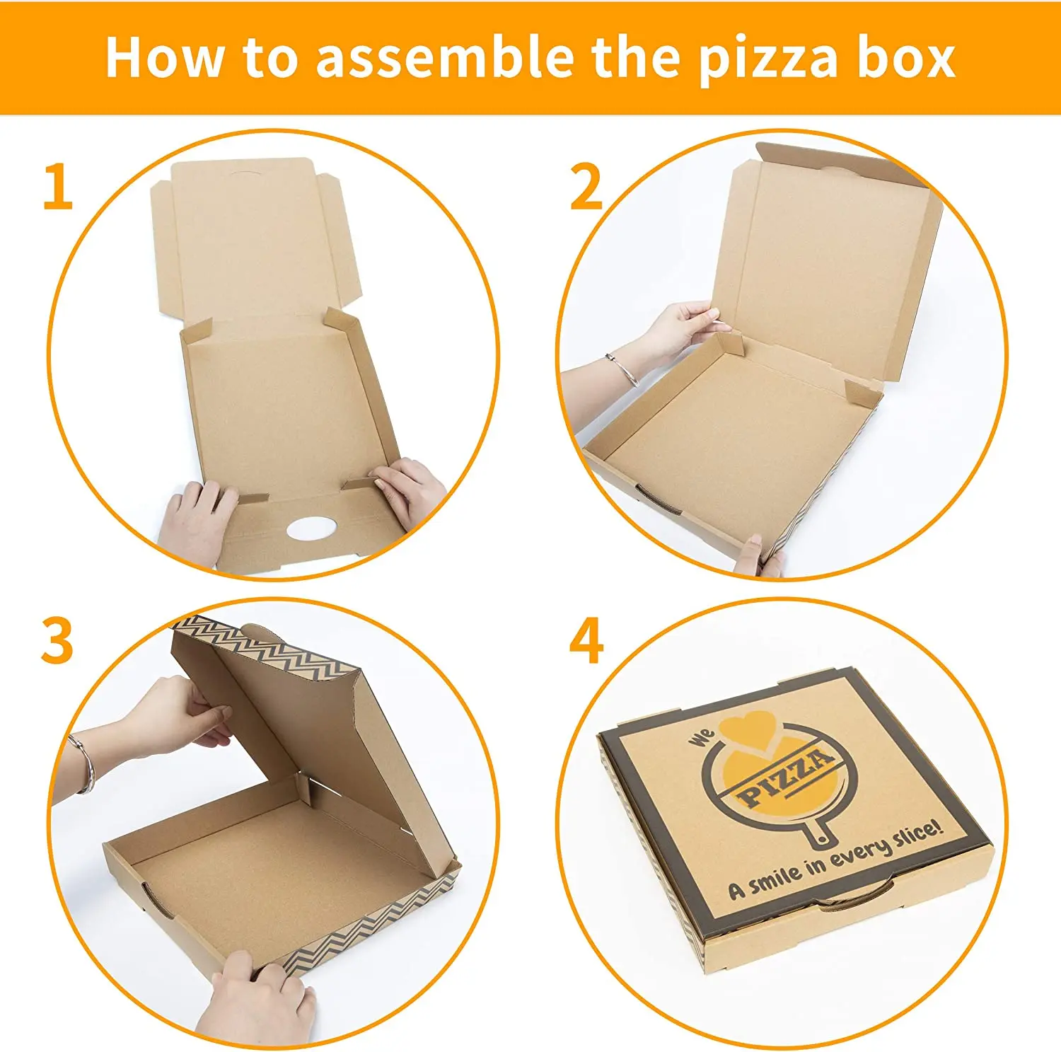 Kraft Paper Pizza Box Packaging Carton Food 16 Inch Octagonal Pizza Box ...