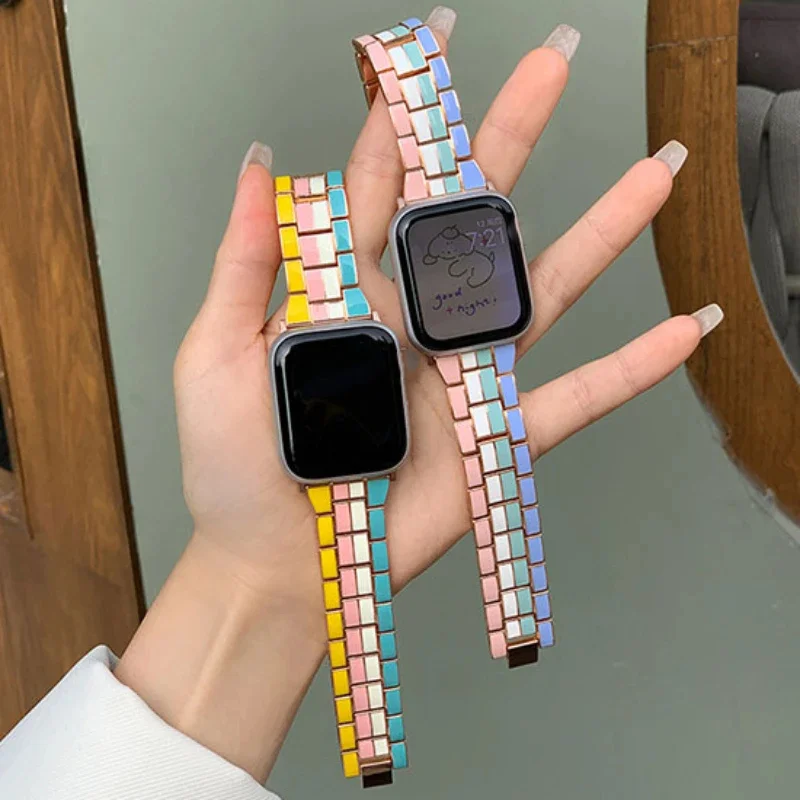 Apple Watch Series8 7 6 5 4 SE用バンド レインボー Apple Watch