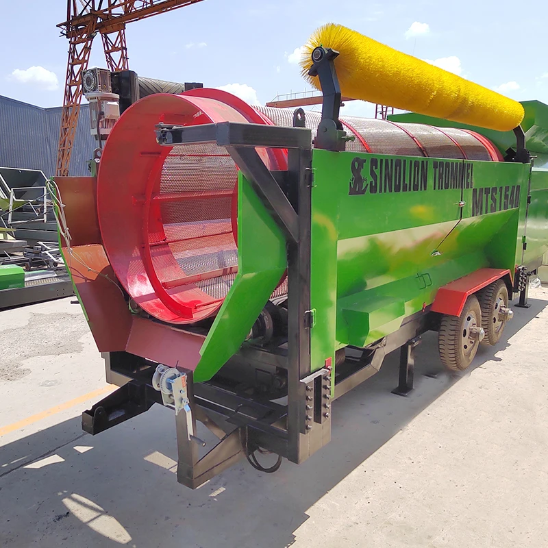 Sinolion High Quality Stone Trommel Screen Circular Compost Trommel for Organic Fertilizer Factory Price Mobile Vibrating Screen