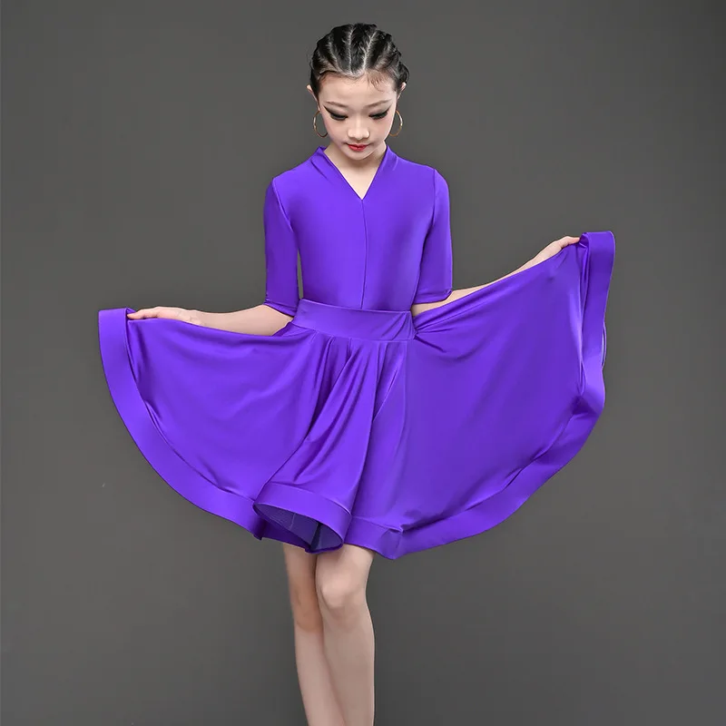 Для латиноамериканских танцев для девочек платье с юбкой малышей балетное