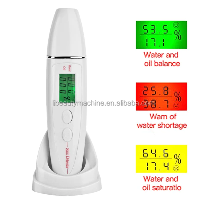 High Sensitive Moisture Water Oil Tester LED Digital Skin Analyzer for Beauty Care For Home Use