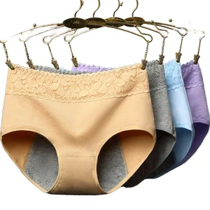 Wholesale Menstrual Culotte Panties Elegant Summer Clothing 4 Layers Washable Plain Dyed for Manufacture