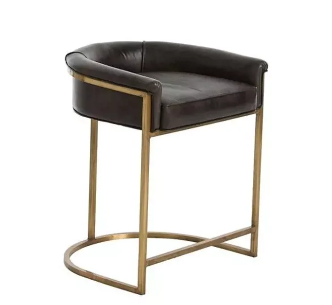 Европейский современный бархатный высокий стул для взрослых из скандинавской ткани для отеля