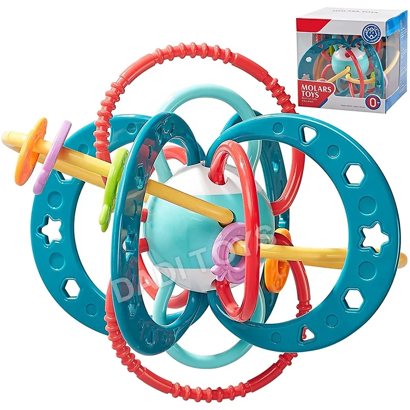 DADI Toys Factory Latest Design Colorful Kids Teething Toy Rattle BPA Free Teething Toy Baby Teething Ball