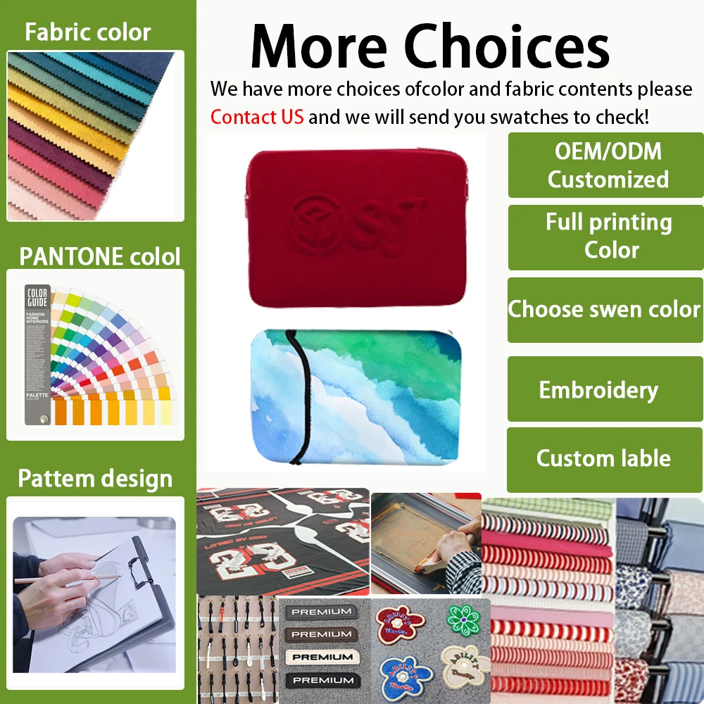 Custom Printed Protective Case 14 Inch Shockproof Laptop Case Bulk Sublimation Blanks Neoprene Laptop Sleeves for Notebook factory