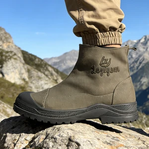 Hot-Selling Men's Shoes Comfortable Breathable Lightweight Convenient Shoes Spring-Autumn Outdoor Beach Side Zipper Casual Shoes