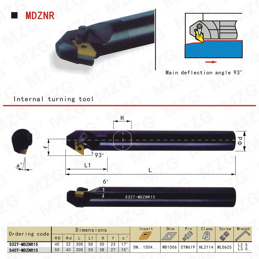 Porte-Outil Tournage CNC SDJCR1212H11 – Barre Carbure 12/16/20/25 Mm Pour Plaquettes DCMT – Outil Externe Qualité Pro