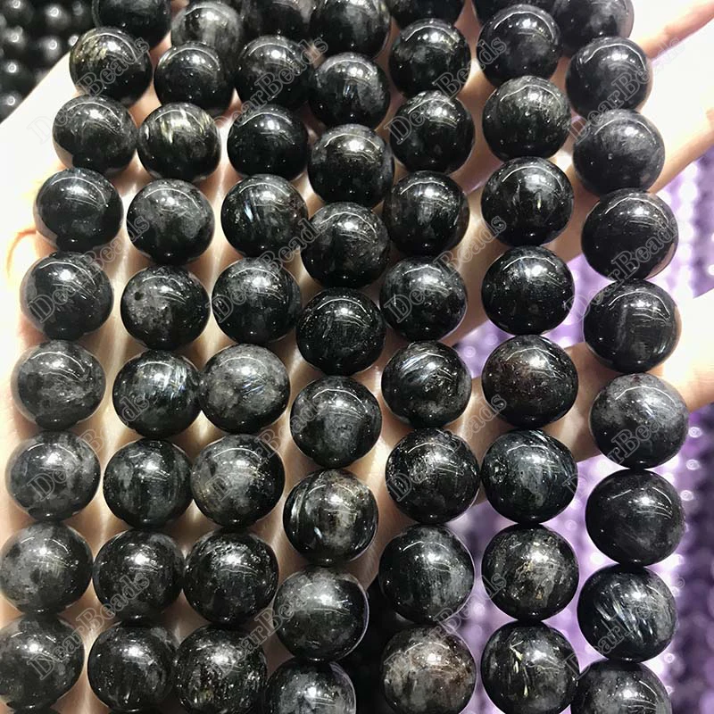 Wholesale Loose Beads Natural Blue Flash Arfvedsonite
