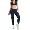 Bleu foncé + soutien-gorge 2 + Leggigns