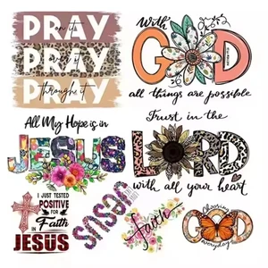 Wholesale Custom Printable Plastisol Vinyl Film Printed Logo Graphics DTF Designs Cheap Press Sticker Heat Transfer Label Decal